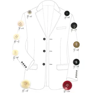 Phoenix flame china button supplier wholesale 24l-32l classic colorful natural corozo buttons for coat