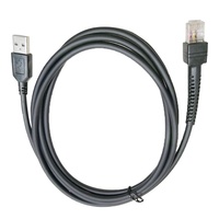 Cable USB de Cobre Puro CBA-U10-S15ZAR de 15 pies para Escáner de Código de Barras Zebra Symbol LS2208 LS4208 DS6708