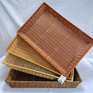 <b>Woven</b> <b>Baskets</b> Rectangle Food Container Storage Living Room Household Use - Product Image 1