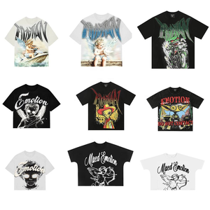 Maglietta di Alta Qualità 100% Cotone con Stampa Grafica 'Mixed Emotions', Abbigliamento Streetwear Oversize per Uomo - Product Image 1
