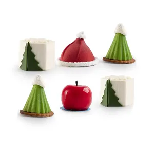 Frozen Cakes Desserts Kerst Appeltaart Kerst Apple Tart Kerstboom Vorm Cakes Bevroren Delicate Desserts