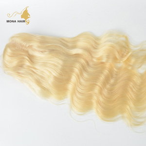 Bandeau ajustable avec <span class=keywords><strong>ligne</strong></span> de cheveux naturelle pré-épilée # Perruque frontale complète blonde <span class=keywords><strong>613</strong></span> - Product Image 5