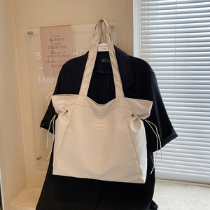 Nouveau Sac de Soirée Grande Capacité en Toile Épissée pour Femme, Sac Bandoulière Rétro Couleur Contrastée, Sac à l'Épaule Décontracté Grand Format - Product Image 2