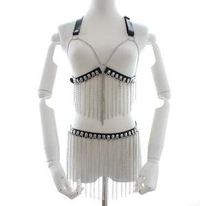 Venta directa de fábrica de ropa erótica para mujeres adultas, cadenas de cuero para bondage, pantalones de danza del vientre, para actuaciones en discotecas - Product Image 2