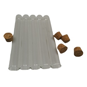 Glass Test Tubes 15x150mm With Cork Stoppers Round Bottom Transparent For Honey And Flower Tea - Product Image 5