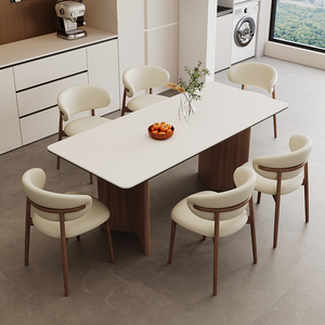 <span class=keywords><strong>2025</strong></span> <span class=keywords><strong>New</strong></span> rắn gỗ Rock Board bàn ăn pháp phong cách hình chữ nhật thiết kế cho căn hộ nhỏ ánh sáng sang trọng cho trung ăn - Product Image 2