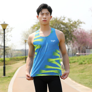 Chemises de sport sans manches pour hommes avec logo personnalisé, séchage rapide, unies, pour la course à pied, l'entraînement, la musculation, le sport - Product Image 3