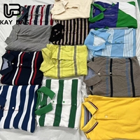 F11 kaus Polo barang bekas bermerek grosir kancing baju merk kerah saku baju Ukay