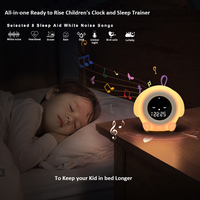 Hübsch Löwe einzigartiges Design Digitaler Wecker Nachttorn RGB Nachtlicht-Wecker Kinder Schlaf Trainer Kinder Wecker