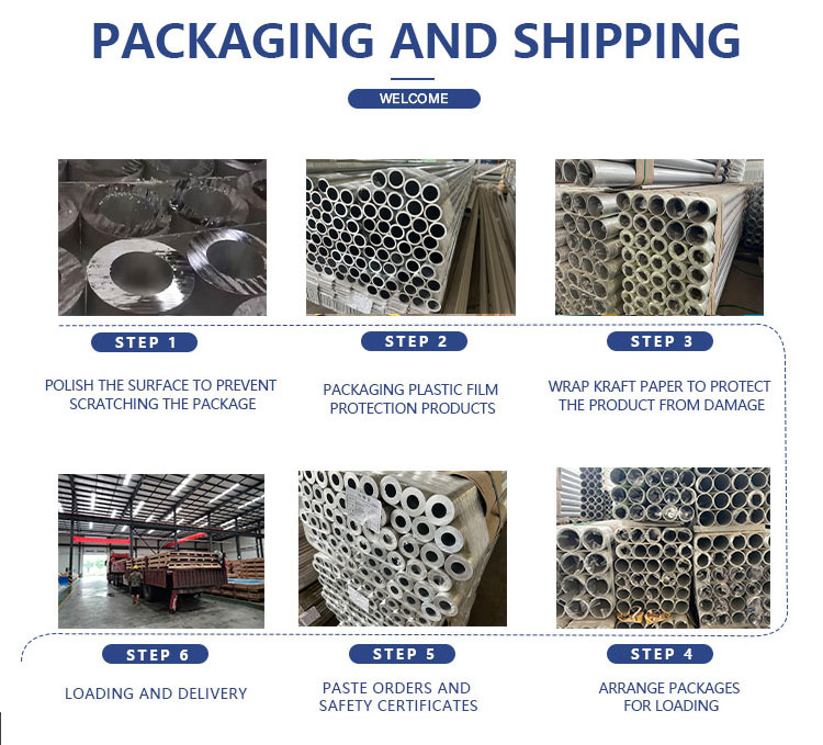 Alloy pipe 1050 1060 2024 2A12 5052 5754 5083 6063 7075 6082 6068 Aluminium Round tube