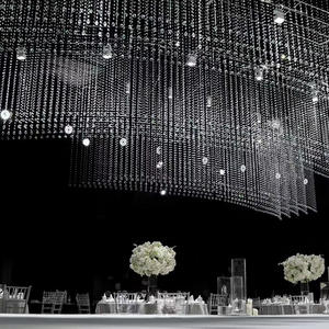 زخرفة فاخرة قطرة الاكريليك حبات الكريستال الاصطناعي سقف شفاف ديكورات السقف الاكريليك - Product Image 2