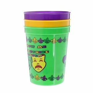 16oz Verde Amarillo Púrpura Mardi Gras Copas Mardi Gras Favores - Product Image 6
