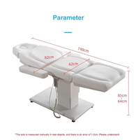 Lit de beauté de luxe HICOMED Mobilier de salon électrique 3 moteurs Table de physiothérapie de massage spa Lit cosmétique pour cils faciaux