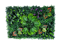 Panneaux de fleurs en mousse de 20 pouces pour jardin, motif fougère, 60x40 modulaires, empilables, style MCM, pour restaurant moderne, verdure artificielle murale