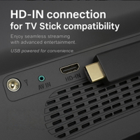 Máquina de Karaoke con 2 Micrófonos Inalámbricos, TV LED Profesional de 1366x768 16:9 para Uso en el Hogar, Campamento y Picnic