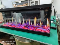 Cheminée électrique 3D holographique de 1425mm de long avec son de crépitement simulé Nouvelle cheminée LCD à trois côtés conçue