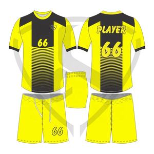 Conjunto de camisetas de fútbol personalizadas al por mayor último 100% poliéster transpirable sublimación uniforme de fútbol corte automático personalizado - Product Image 5
