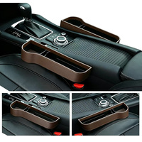 Nouvelle boîte de rangement pour l'espace entre les sièges de voiture, organisateur en cuir PU, boîte de rangement multifonctionnelle pour voiture