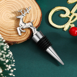 Custom Wijn Stopper Zink Legering Kerstboom Dennenappel <span class=keywords><strong>Genie</strong></span> Auto Kerst Fles Wijnstop Voor Kerst - Product Image 4