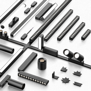 Tùy chỉnh hiện đại trong nhà LED theo dõi cực kỳ hẹp 2 dây theo dõi hệ thống chiếu sáng theo dõi đường sắt Phụ kiện kết nối phụ kiện - Product Image 1