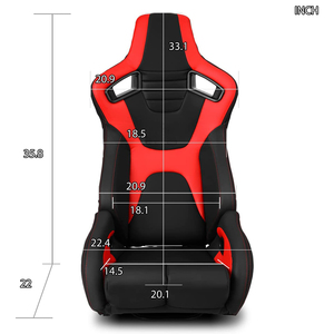 JIABEIR 1095 Sedile Universale per Simulatore di Guida in Pelle, Regolabile, Sportivo, con Memoria in Schiuma Morbida, per Auto da Corsa - Product Image 4
