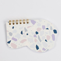Mini carnet de voyage créatif portable à spirale, forme irrégulière, design minimaliste, personnalisable, pages vierges