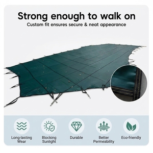 Couverture de sécurité en maille PP pour piscines enterrées et hors sol, <span class=keywords><strong>filet</strong></span> de sécurité robuste sur mesure pour la sécurité des enfants et des animaux domestiques - Product Image 2