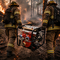 Pompe à essence pour lutte contre les incendies avec lance mobile portative – Unité forestière portable haute pression pour la lutte contre les incendies