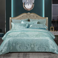 Nouvelle literie de luxe en soie jacquard, ensemble de literie en quatre pièces, ensemble de literie en quatre pièces, commerce extérieur, drap de lit