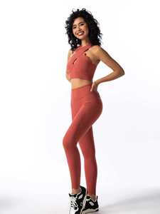 Da donna leggera e traspirante da palestra per Fitness <span class=keywords><strong>Yoga</strong></span> set Cross-Back reggiseno sportivo Open Back Top e pantaloni da <span class=keywords><strong>Yoga</strong></span>