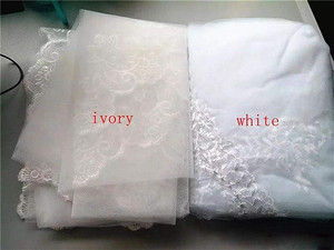 LY-WV0053 500cm de Long brodé dentelle luxe voile de mariée avec paillettes mariage voile de mariée avec peigne voile pour les mariées - Product Image 4