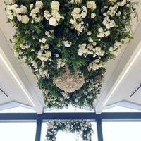 KCFC Plafond personnalisé Verdure Plafond de fleurs simulées Restaurant Plante verte Plafond suspendu simulé