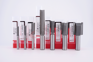 KWS TCT thẳng <span class=keywords><strong>CNC</strong></span> Router bit bit thẳng với 3 sáo cuối nhà máy gỗ cắt 1/2 Carbide công cụ bit - Product Image 6