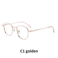 Montura de gafas cuadrada de titanio de moda Premium, monturas de gafas ópticas, gafas de fábrica, gafas de titanio con bloqueo de luz azul