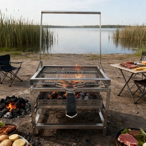 Blazer arang komersial untuk panggangan Bbq, Blazer baja tahan karat lapisan ganda untuk panggangan Bbq untuk bisnis dan pesta luar ruangan - Product Image 4