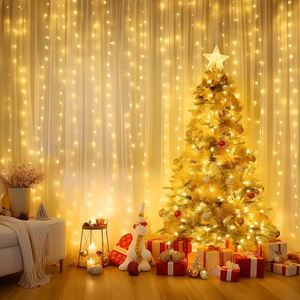 3*3m USB Remote Control LED Copper Wire Curtains <b>Window</b> Fairy String Lamp Hook with IP44 for Christmas Decoration <b>Lights</b> - Product Image 4