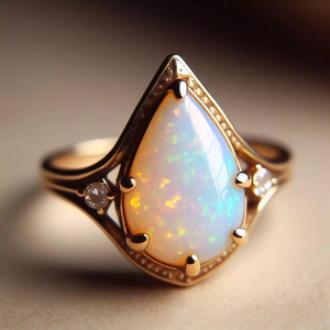 Anello a Goccia d'Acqua con Più Punte, Gioiello da Dito Vintage alla Moda per Donna, Uso Quotidiano - Product Image 1
