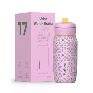 Botella de <span class=keywords><strong>Agua</strong></span> de Acero Inoxidable Hong Ling para Niños con Pajita, Portátil, para Viajes, Escuela, Bebidas Frías y Calientes - Product Image 1