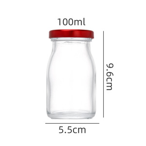 Vente en gros de contenants alimentaires en verre transparent pour nid <span class=keywords><strong>d</strong></span>'oiseau, 50 ml, 70 ml, 100 ml, pots en verre bon marché pour miel, confiture, yaourt avec couvercles - Product Image 6