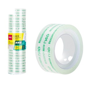 Deli 30065 Stationery Tape 1.8cm Transparent Tube 8 Rolls Office Supplies Easy Tear Student Use - Product Image 3