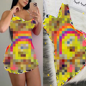 Conjunto de Pijama Familiar con Tirantes, Bonito Conjunto de Pijama Corto con Estampado de Dibujos Animados, Ropa de Dormir, Pijama para Estudiantes, Conjunto de Dos Piezas para Mujer - Product Image 5