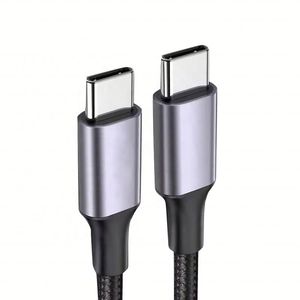 สายไนลอนชนิด USB ชนิด C เป็นสายเคเบิลชนิด C แบบถัก65W สายชาร์จข้อมูลได้เร็วสุดสำหรับโทรศัพท์มือถือและนาฬิกาอัจฉริยะ - Product Image 3