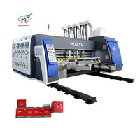 Machine d'impression et de découpe automatique à grande vitesse pour la fabrication de boîtes à pizza en carton avec impression à l'encre à eau et découpe à la presse