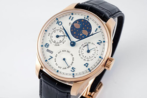 Montre-bracelet de luxe pour <span class=keywords><strong>homme</strong></span>, boîtier en acier inoxydable or rose de qualité supérieure, 44 mm, automatique, mécanique, phase de lune, <span class=keywords><strong>calendrier</strong></span> perpétuel - Product Image 2