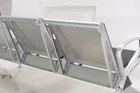 Chaises d'attente en acier médical pour hôpital et clinique, utilisées pour les patients, chaise d'attente à 3 places pour salle d'attente