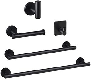 Accessoires en acier inoxydable <span class=keywords><strong>accessoire</strong></span> de salle set ensembles de luxe ensembles de matériel de bain noir salle de bains produits de luxe salle de bains accès - Product Image 2