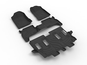 Tapis de sol de voiture Autobo pour Toyota <span class=keywords><strong>Rush</strong></span> 2018-2020 RHD 7 places, sur mesure en TPE toutes saisons, ensemble complet, 100% imperméables, faciles à nettoyer - Product Image 2