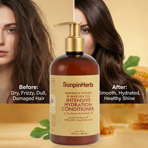 Après-shampoing hydratant intensif au miel de Manuka pour cheveux très secs et abîmés avec beurre de karité et huile de Mafura, réparation hydratante en profondeur - Product Image 6