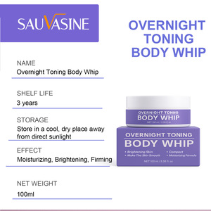 Crème et <span class=keywords><strong>fouet</strong></span> corporels tonifiants OEM en gros 100ml – Hydratation intense et éclaircissement de la peau pour la nuit – Emballage neutre - Product Image 1