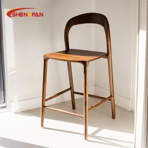 Chaises <span class=keywords><strong>de</strong></span> salle à manger en bois massif <span class=keywords><strong>de</strong></span> style mid-century, vente chaude, design rétro luxueux, <span class=keywords><strong>tabouret</strong></span> <span class=keywords><strong>de</strong></span> bar pour restaurant, maison, <span class=keywords><strong>cuisine</strong></span>, salle à manger, usage commercial - Product Image 4
